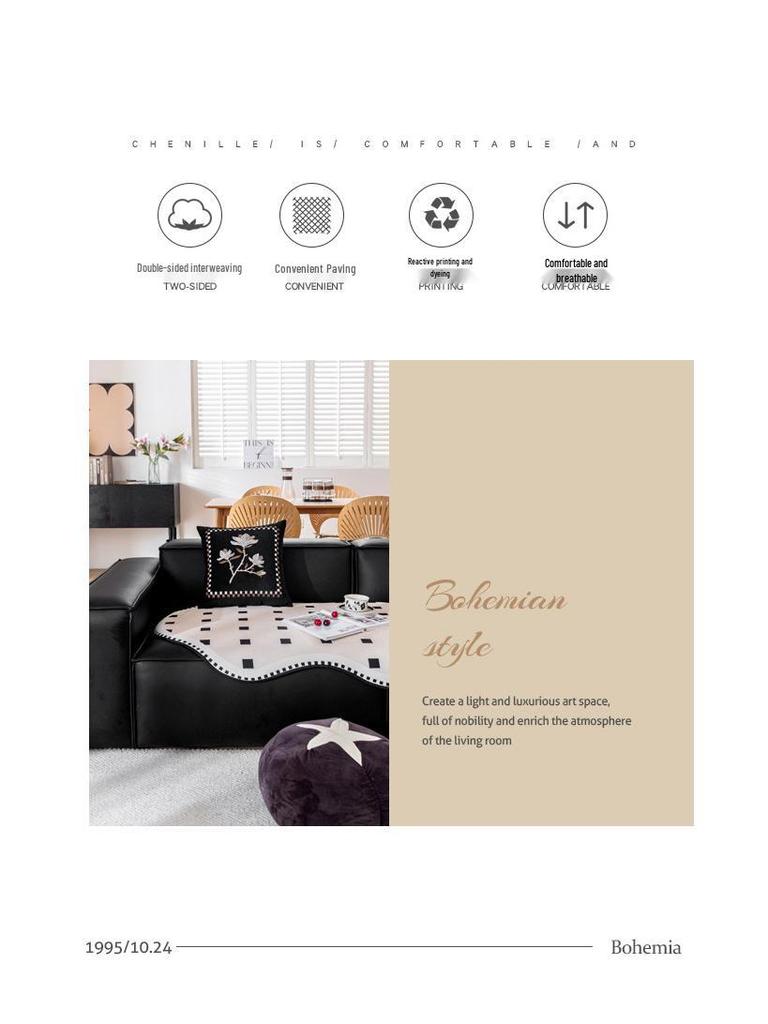 2024 High-End Chenille Sofa Cushions: Special-Shaped, Irregular, All-Season Covers for Leather Sofas