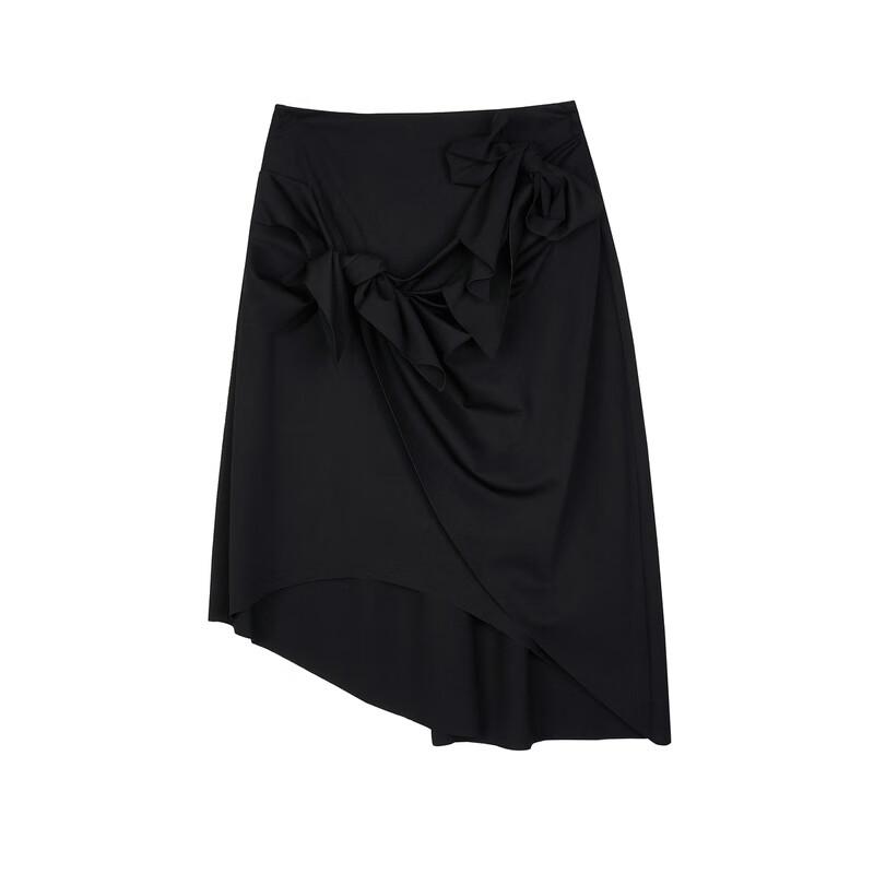 LESS 2023 Asymmetrical A-line Midi Skirt