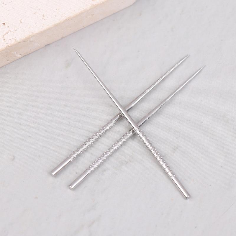 1 Set - Edelstahl-Zahnstocher-Sets Tragbares Zahnseide Wiederverwendbare Zahnstocher Zahnsteinentfernung Reinigungs-Kit Mit Schlüsselanhänger-Halter