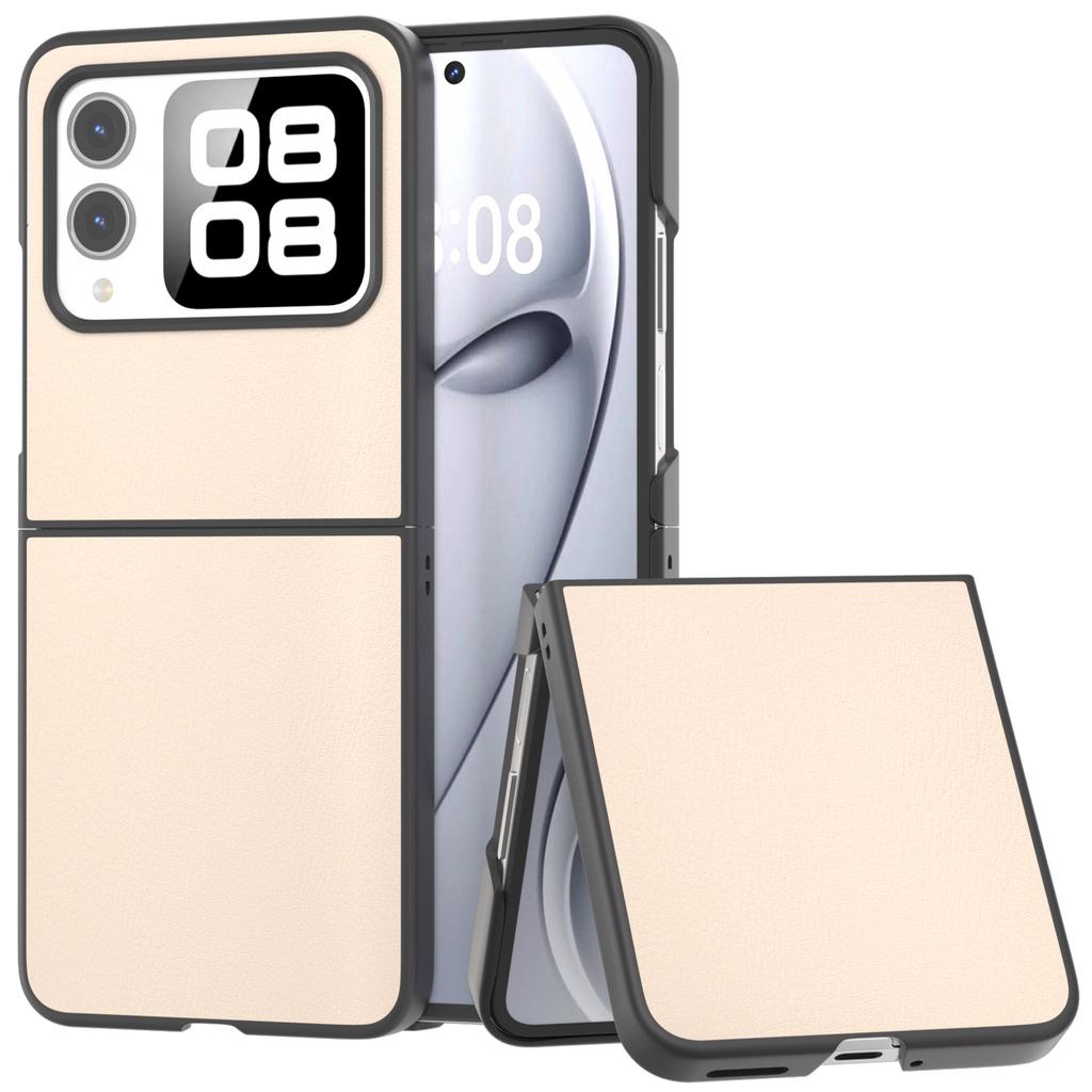 For Huawei nova Flip 5G Case Anti-Scratch PU Leather Coated PC Phone Cover