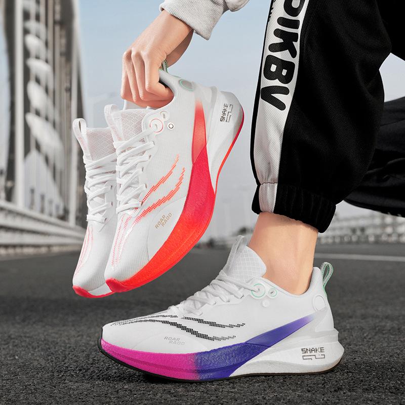 

25 Spring/Summer Style Red Rabbit 8Pro Carbon Plate Soft Bottom Racing Sneakers with Popcorn Shock Absorption for Students 36 фиолетовый/белый