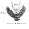 Punk Animal Fly Eagle Pendant Necklace For Men Hip Hop Rock Chain Necklace Party Jewelry