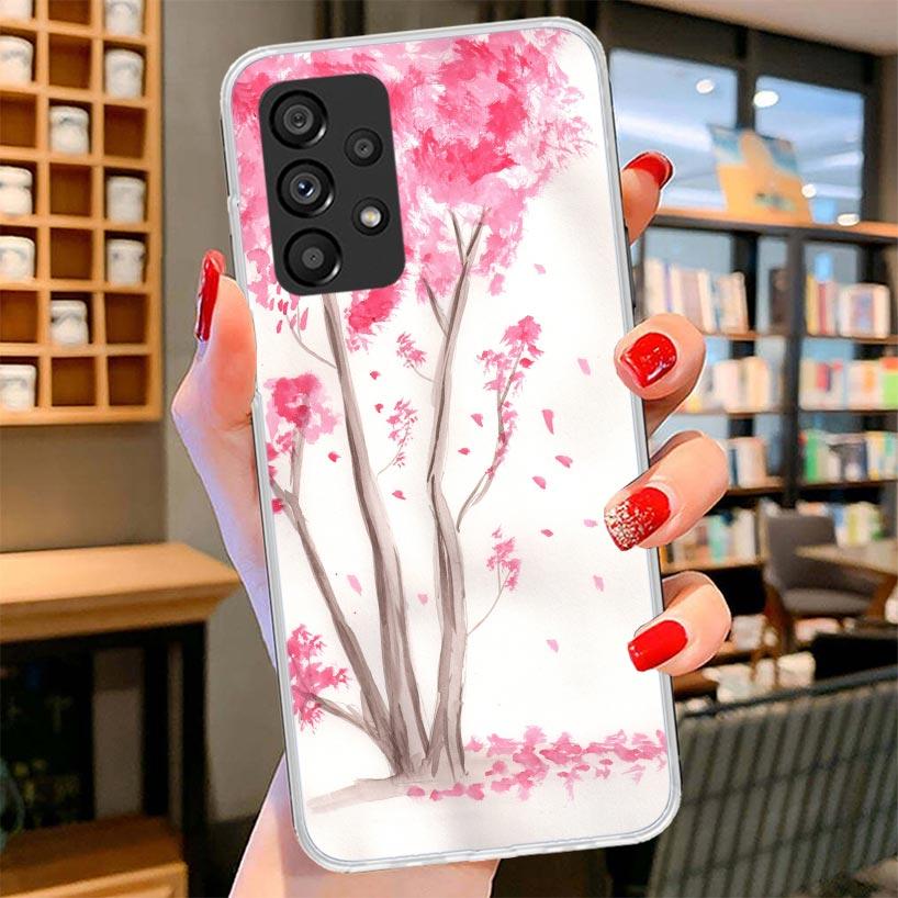 Cherry Blossom Tree Phone Case For Samsung Galaxy A17 A37 A57 A16 A26 A36 A56 A15 A25 A35 A55 A14 A24 A34 A54 A13 A23 A33 A53 Ga