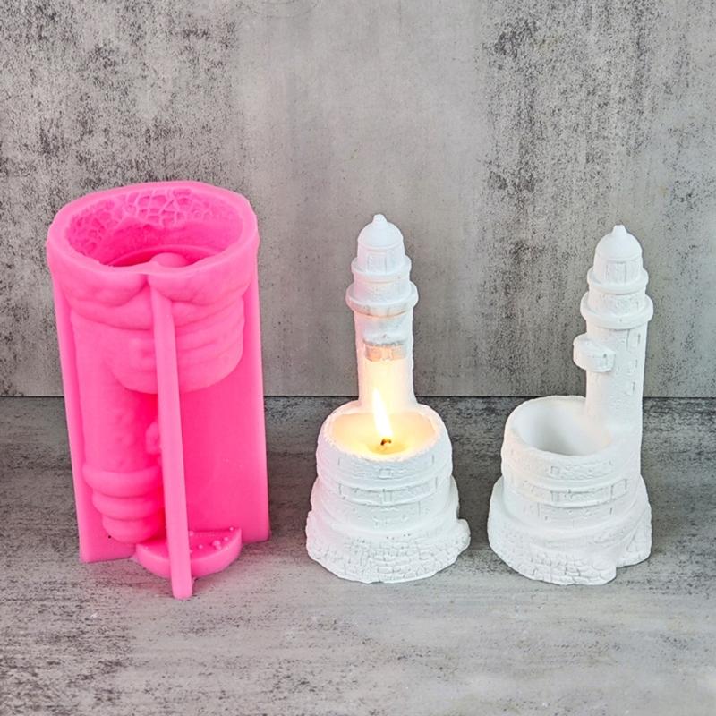 Tower Shaped Resin Silicone Molds for Epoxy Resin, Candle Holder, Tealight Holder Home Decoration, Plaster Silicone Mold