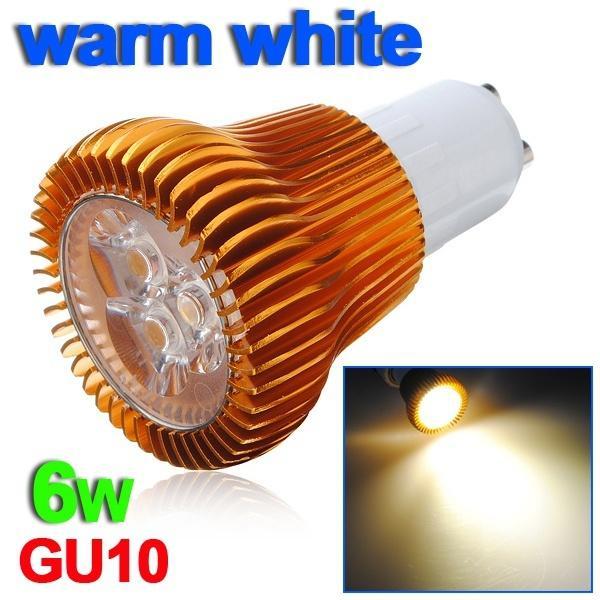 

GU10 6 Вт 3 светодиода теплого белого светодиода точечная лампа переменного тока 110-240 В