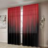 2 Pieces, Vibrant Red and Black Striped Curtains - Semi Dark and Easy To Hang - Living Room, Bedroom, Kitchen, Home Decoration