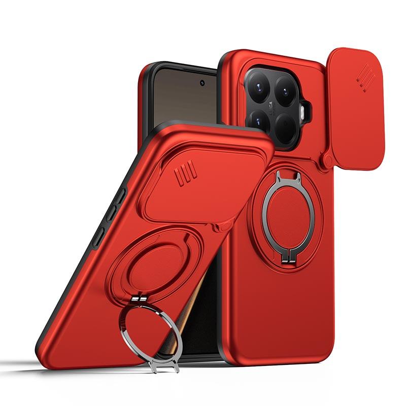 

Heavy-duty Rugged Stand Case For Xiaomi Mi 15T Pro Cover Slide Camera Protect xiaomi 15T Pro червоний