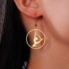 Cazador Gymnast Hoop Earrings for Women Stainless Steel Gymnastics Pendant Drop Earrings Birthday Gift Jewelry 2026 Trendy