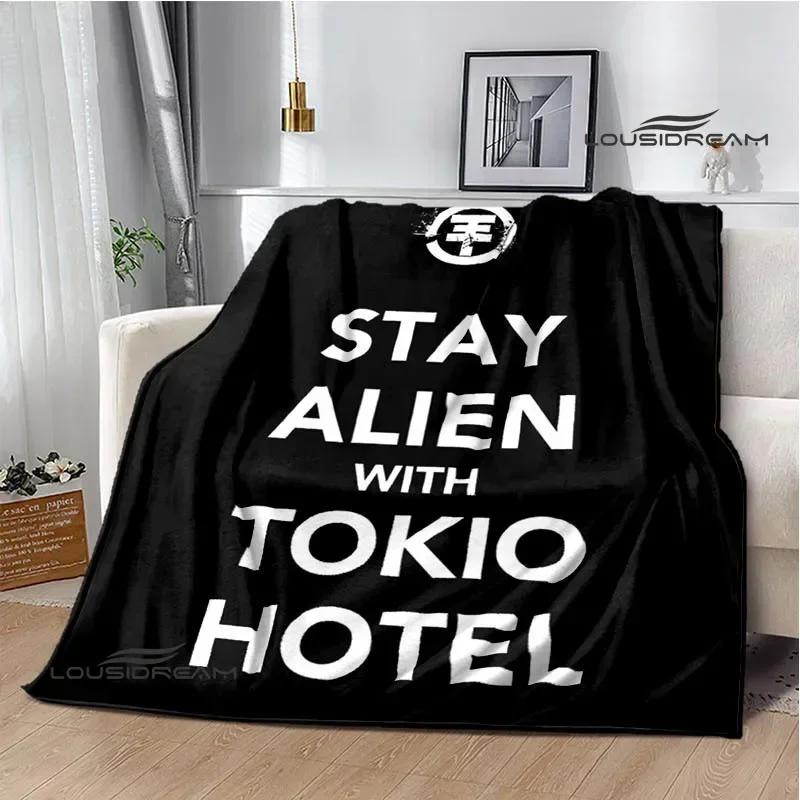 Rock band Tokio Hotel Printed blankets Picnic blanket Flange Warm blanket Home travel blankets bed linings birthday gift