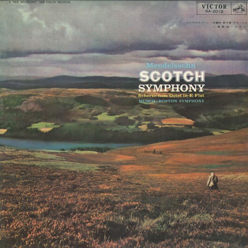 

LP Record MUNCH, BOSTON SYMPHONY ORCHESTRA - Mendelssohn: Symphony No. 3 in A ma RA2012 VICTOR Japan Classical Used