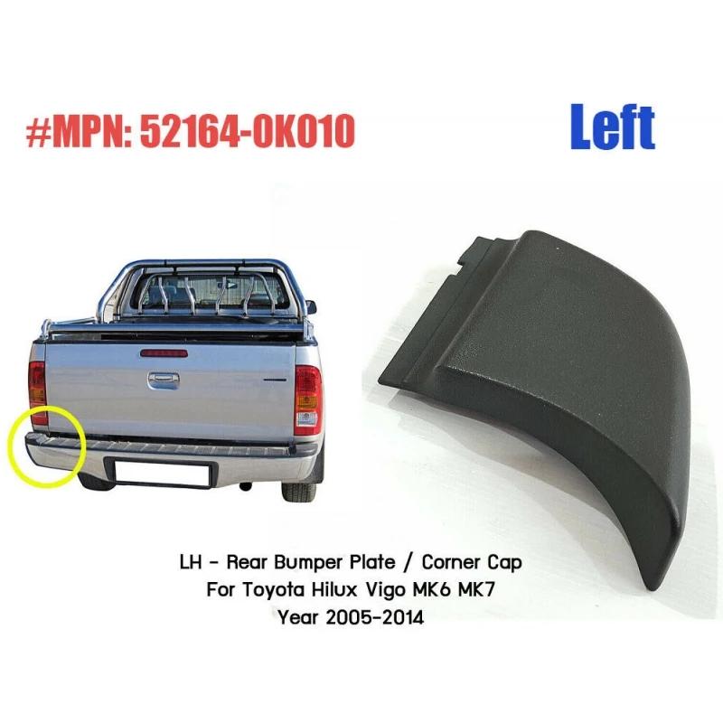 Left Right Rear Bumper End Plate Corner Cap Trim Cover For Toyota Hilux Vigo 2004-2011 52163-0K010 52164-0K010