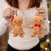 Christmas Man Gingerbread Pendant Plush Toy Doll Holiday Decor Keychain Couple