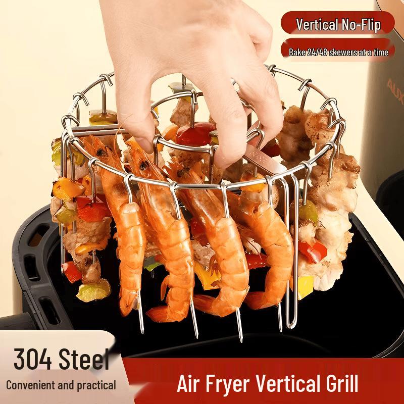 Stainless Steel Air Fryer Vertical Roasting Rack