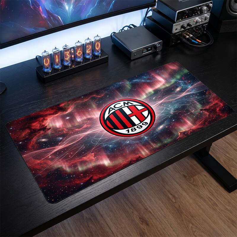 Tappetino per Mouse Grande Stampato AC Milan, Tappetino Morbido in Gomma Antiscivolo per Scrivania da Gioco per Ufficio Laptop Computer Decorazione