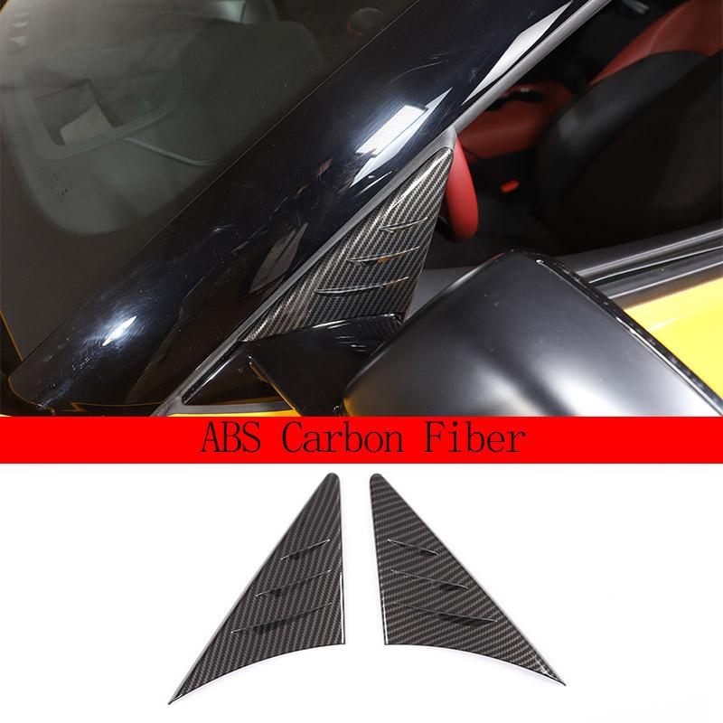 

Carbon Fiber/Black For Toyota GR Supra A90 2019-2026 Car Rearview mirror side Window Spoiler Triangle Cover Trim Car Accessories