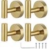4 set gancio per asciugamani da bagno, appendiabiti da cucina, appendiporta resistente, per asciugamani accappatoi armadietti (devono essere forati e installati)
