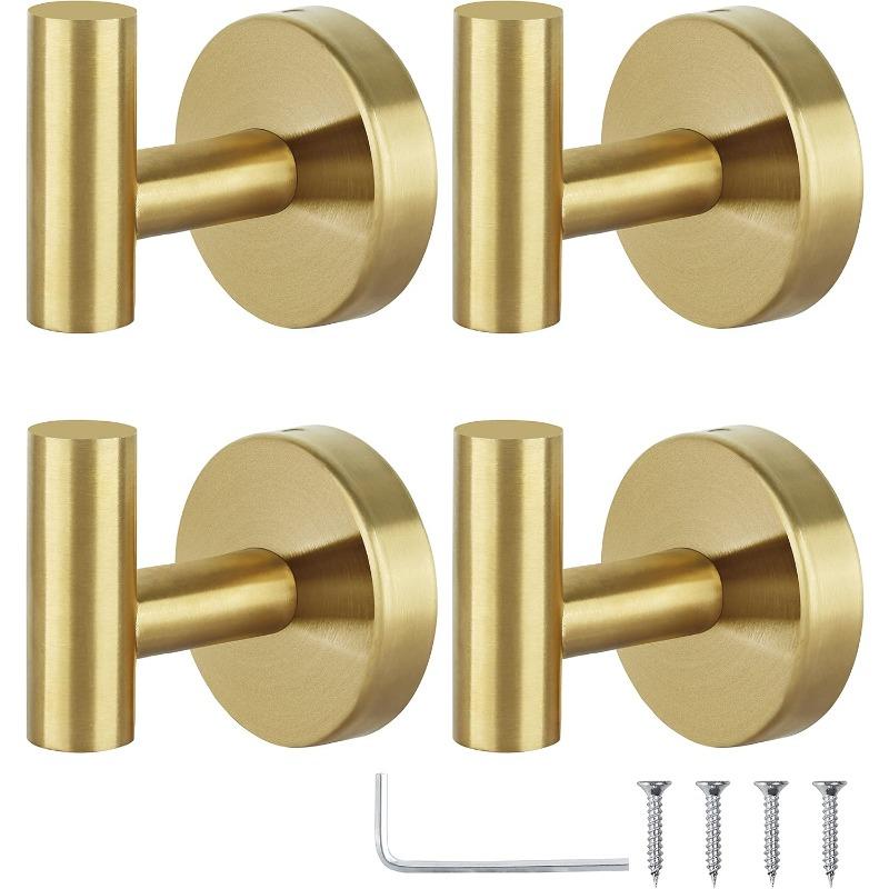4 set gancio per asciugamani da bagno, appendiabiti da cucina, appendiporta resistente, per asciugamani accappatoi armadietti (devono essere forati e installati)