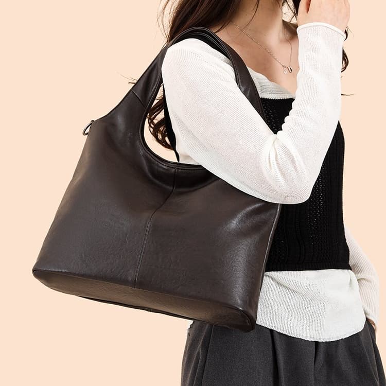 Soft leather large capacity tote bag women's shoulder underarm bag