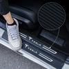 Carbon Fiber Car Door Sill Threshold Trunk Rear Stickers Scuff Scratch for Tesla Model 3 Y S X Roadster P85D P90D P100D Decal