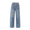 High-waisted Tooling Style Wide-leg Denim Warehouse Women's New Thin and Drape Straight-leg Pants Casual Trousers Zhengzhou Women's Trousers