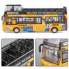 Medium Macau Double-Decker Alloy Sightseeing Bus Model with Lights & Music, Pull-Back Feature