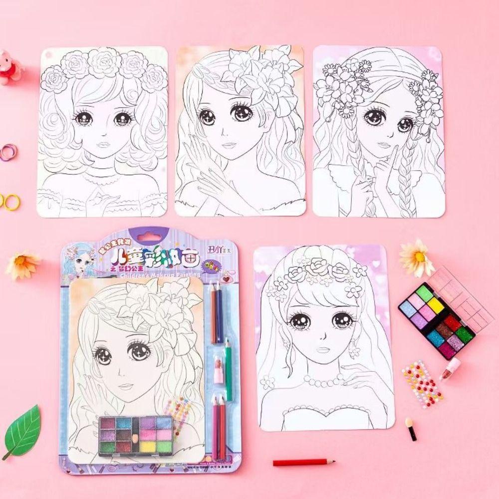 Makeup Toys Doodle Cosmetic Toys Makeup Painting Set DIY Graffiti Drawing Toys Makeup Painting Toy