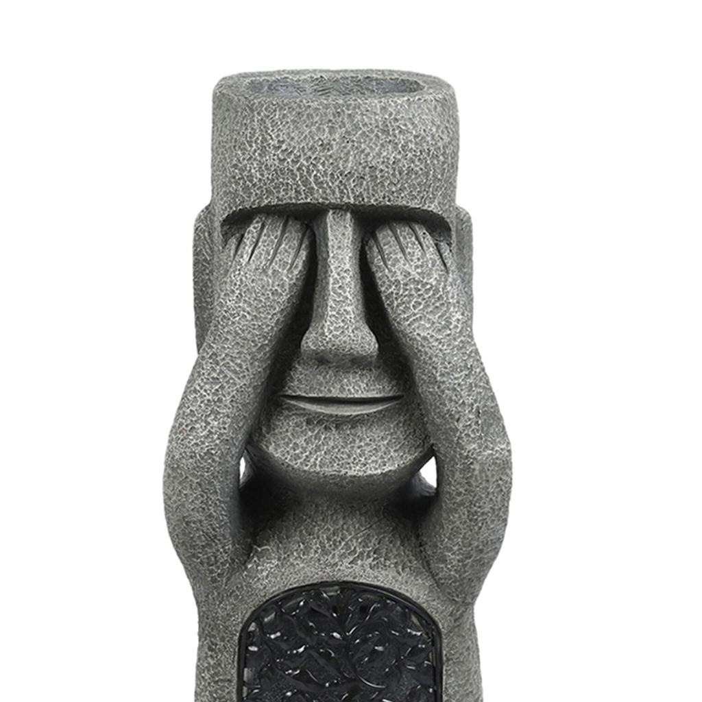 Polyresinová Velikonoční Ostrovní Soška, Zábavný Ahu Moai, Z Monolitické Sochařství, 25 Cm