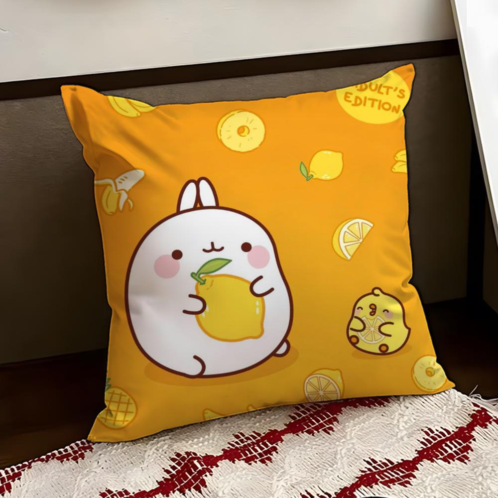 Cute MMolang Cushion Cover Reversible Soft Durable Pillow Cover Home  Car MultiScene Use for Daily Comfort