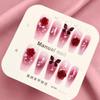 Jingyue Si Wine Red Camellia & Butterfly Luxury Nail Stickers