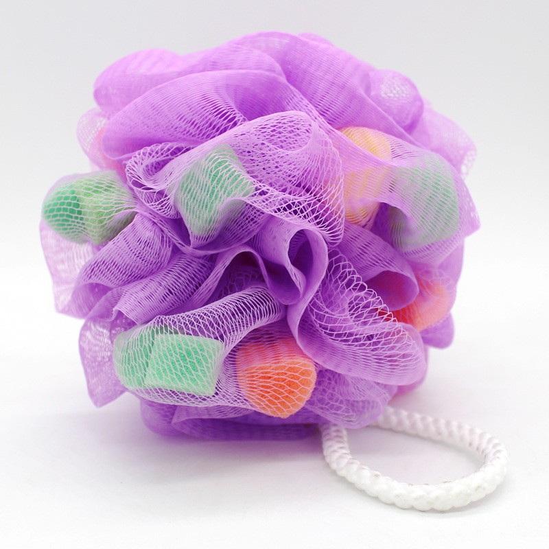 Soft Bath Scrub Bath Ball Body Clean Bath Puff Bathroom Supplies Flower Shape Scrubbing Bubble Shower Mesh Sponge Back Brush