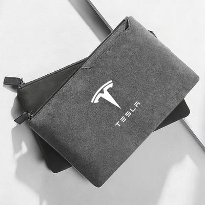 Suede Car Driving Documents Bags Credit Cards Storage Bag ID Cover For Model 3 Model S Model X Model Y Roadster SpaceX