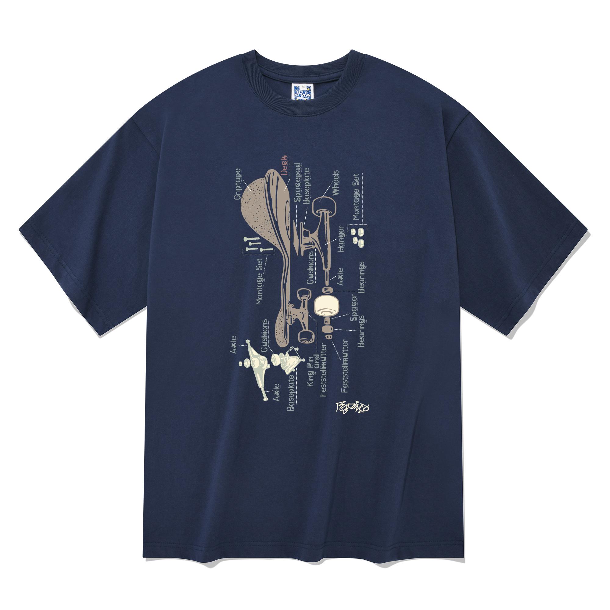 Radineo Assembly Short Sleeve T-Shirt Navy Xl