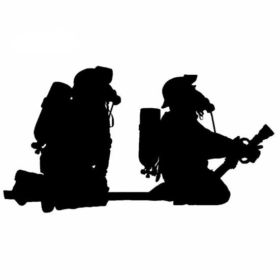 

Мультфильм пожарный пожарный шаблон ночь светоотражающий ПЭТ забавная наклейка на автомобиль наклейка чёрный