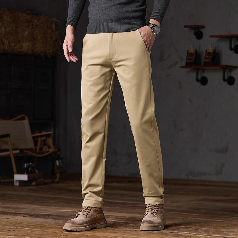 2024 New Autumn And Winter Men'S Casual Pants Straight Leg Slim Fit Workwear Pants Business Trend High-End Pants