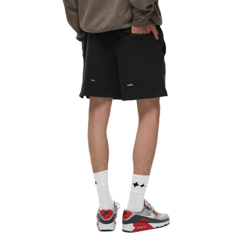 Nike X Nocta Jednobarevné Elastický Pas Rovné Nohavice Ležérní Šortky Pánské šortky Černé FQ0408-010
