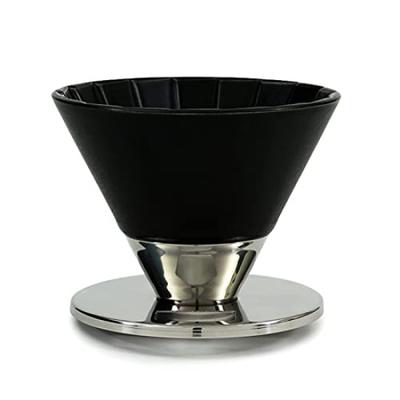 Dripper do kawy Srebrny Czarny Saga Dripper z imponującą metalową kombinacją & [Arita, Prefektura] [Beasty Coffee]