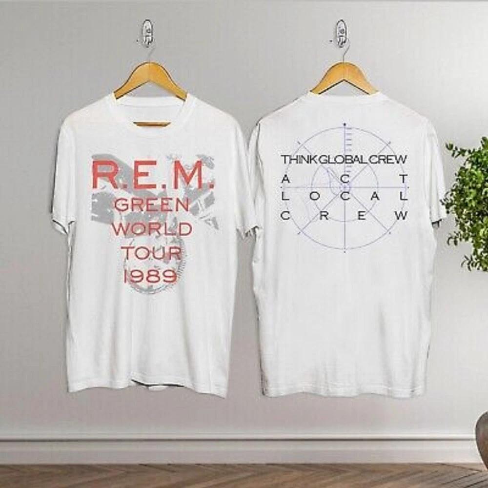 Vintage 1989 Rem Green World Tour Shirt S