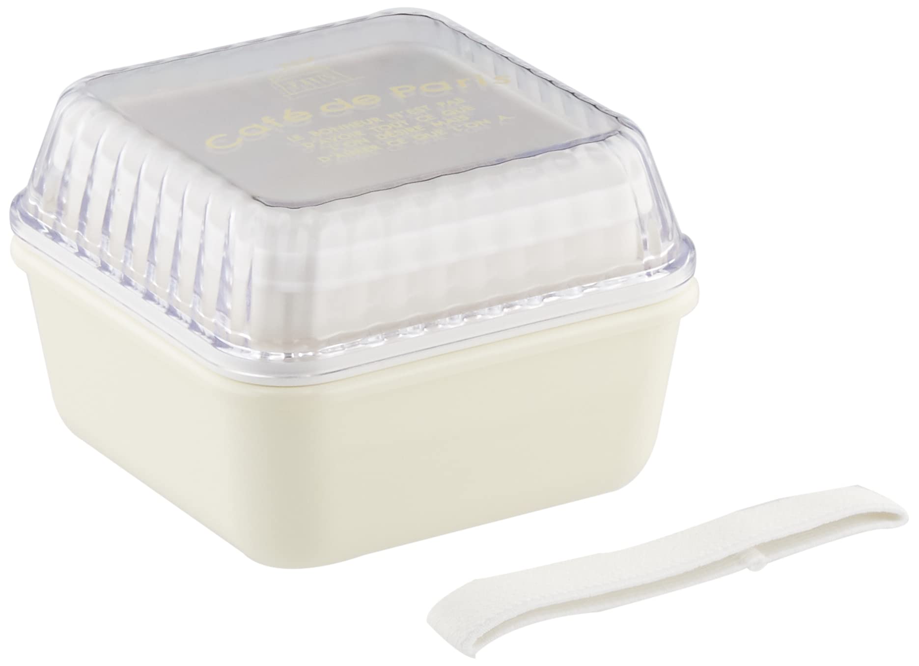 

Masakazu Showa PARIS Square Bento EM de Microwave and Dishwasher Bottom Tier Tier Suitable for Men and Made in Product Number 4979446 Box, Lunch, слоновая кость