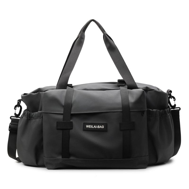 Простая сумка для фитнеса, мужская дорожная сумка большой вместимости, легкая спортивная сумка для коротких поездок, портативная дорожная сумка серый