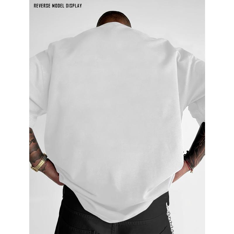 European sizes Men'S Casual T-Shirt, Regular Fit Inclusive Style, Short Sleeve Classic Versatile, Trendy Print Infusing Fashion