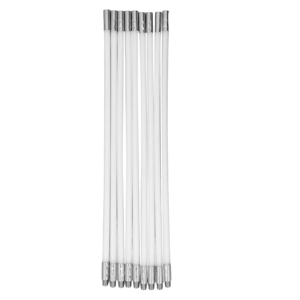 12Pcs Chimney Pipe Inner Wall Cleaning Brushes Flexible Electric Drill Part for Dryer Flue 16in Rod