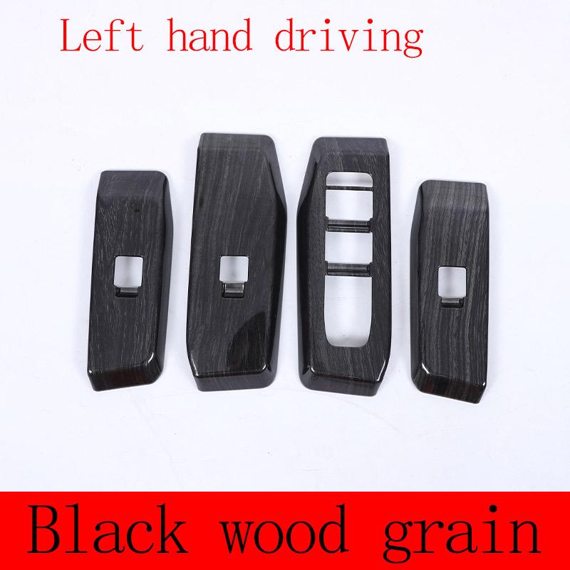 For Toyota Land Cruiser Prado 2024 ABS Carbon Fiber Car Glass Lift Button Decorative Frame Car Interior Accessories
