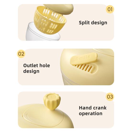 Manual Salad Spinner 3-in-1 Fruit Veggie Washer Dryer And Storage Basket BPA-Free Vegetable Dehydrator with Non-Slip Base