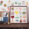 90-Sheet Korean Style Water Brush Sticker Set for Journals, DIY Phone Cases, and Notebooks.