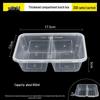 Disposable 2-Compartment Meal Prep Containers