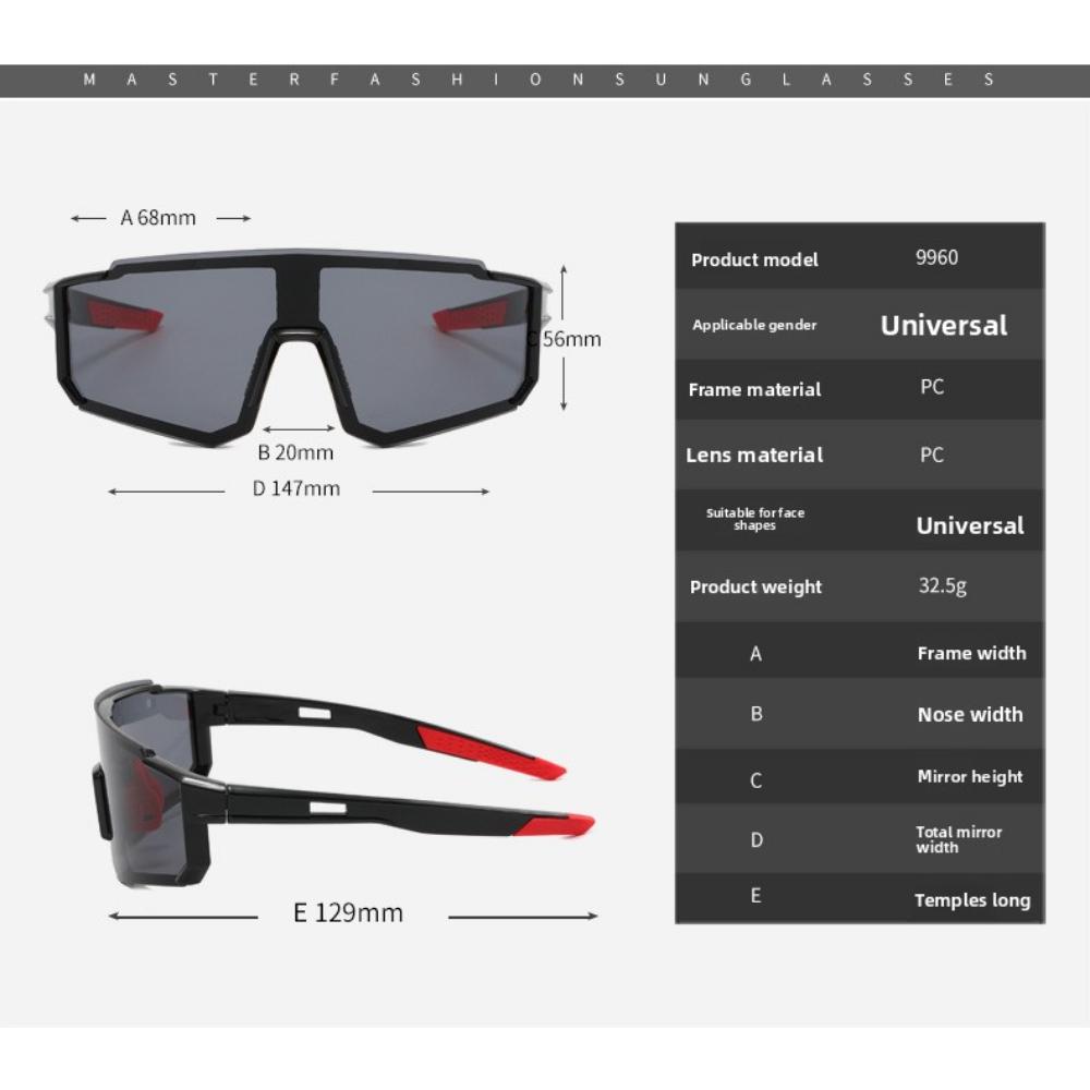 Europäische und amerikanische neue Sport-Radbrillen, Fahrrad-Trend Herren- und Damen-farbige Outdoor-Sonnenbrillen, beschichtete Modebrillen