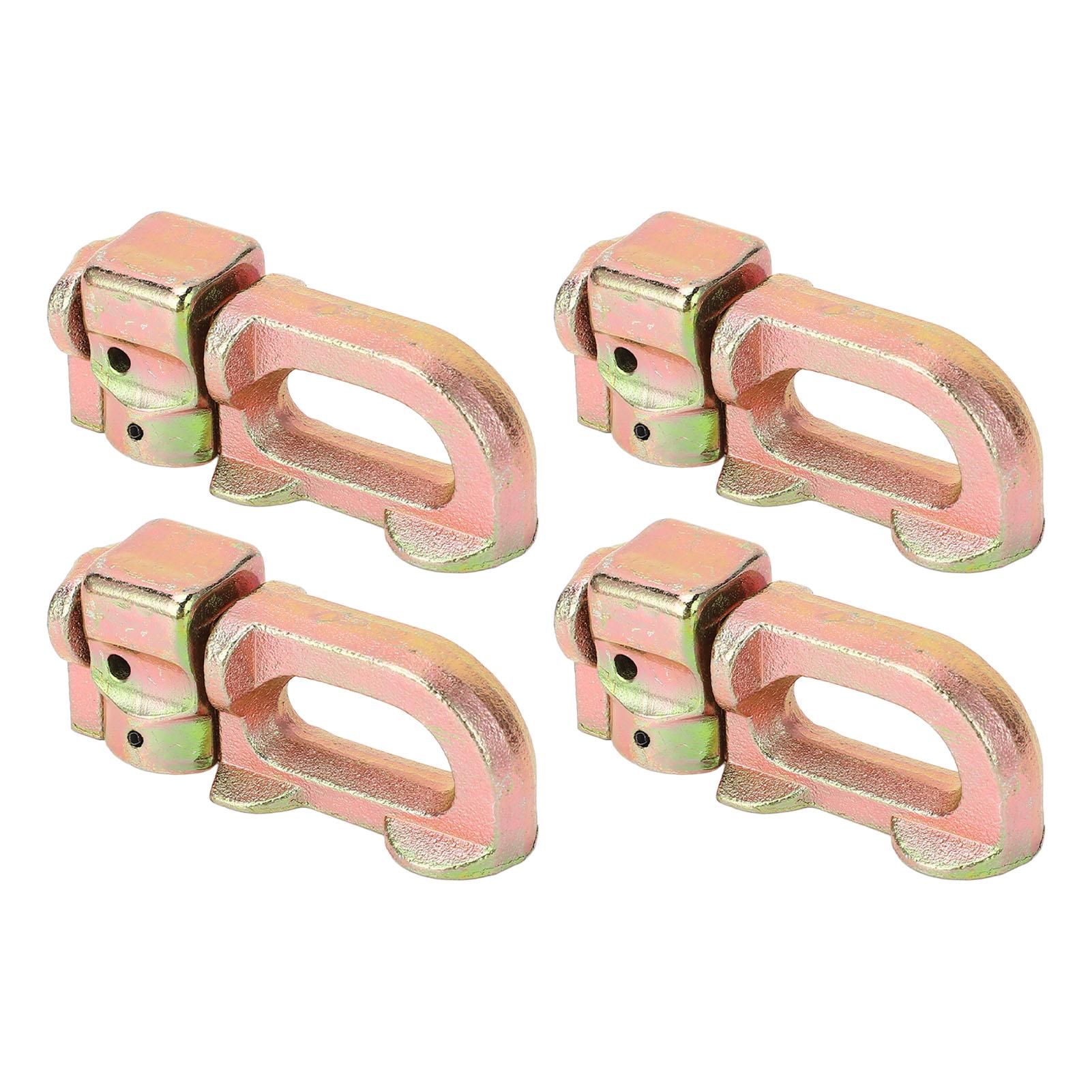 

4Pcs L Track Double Stud Tie Down Fitting Carbon Steel L Track Rail Double Stud Fitting for Truck Bed Trailer Control Pickup RV ATV