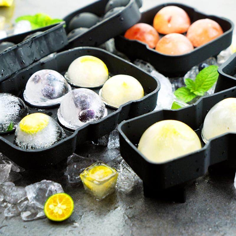 1PC Easy Release Silicone Large Sphere Ice Molds with Lids Large Whiskey Ice Cube Trays for Cocktails Wine Fruit and Bourbon