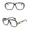 Large Frame Full Frame Sunglasses Oversized Anti-UV Glasses Catwalk Retro HD Sunglasses  Decorative