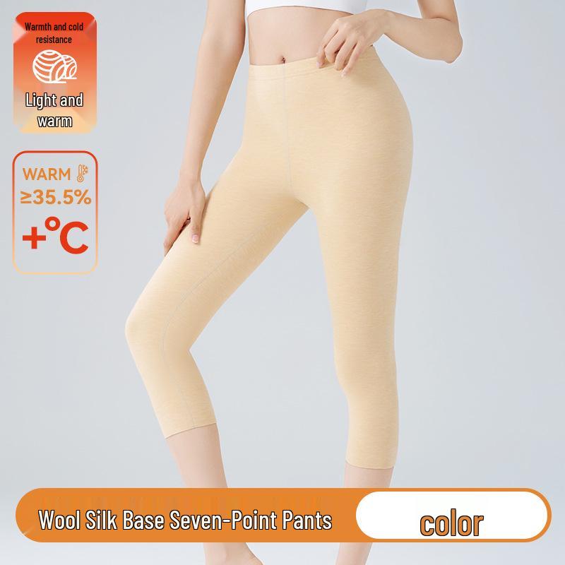 Pantaloni Termici da Donna con Fodera in Lana e Seta per l'Inverno